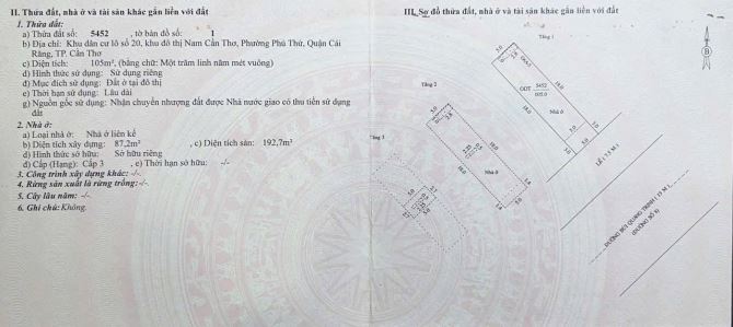 BÁN NHÀ TRỆT LẦU MẶT TIỀN ĐƯỜNG BÙI QUANG TRINH TRỤC CHÍNH KDC 586 , CÁI RĂNG - 7