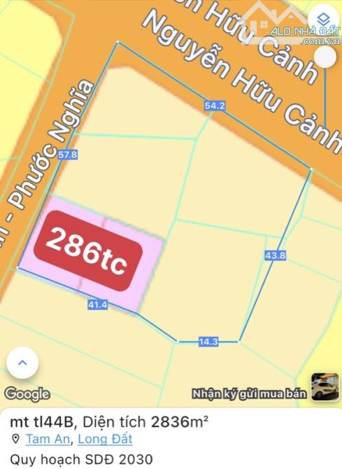 2800m2 góc 2mt đường TL44B kinh doanh mọi ngành nghề - 3