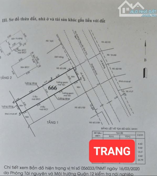 Nhà mặt tiền đường Trần Thị Hè 110m2 đúc BTCT 3 tầng phường Hiệp Thành Quận 12