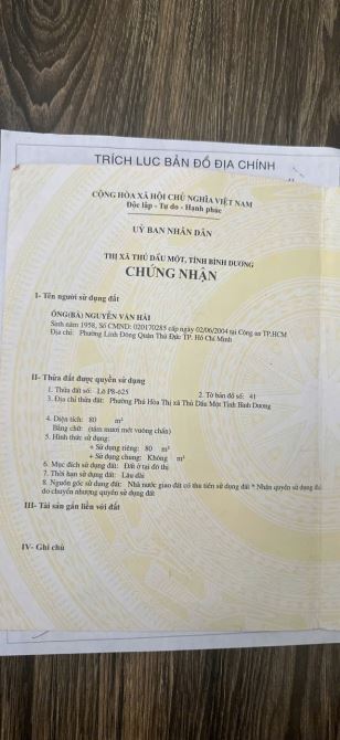 Đất KDC Phú Hoà 2, TDM. Dt 4x20 giá 2tỷ950(thương lượng).
