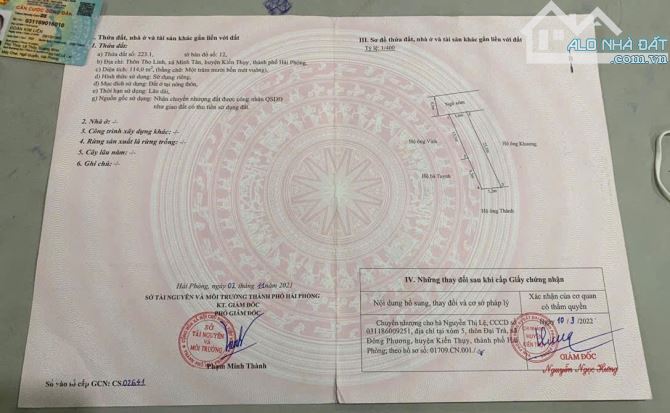 Bán lô đất 114m2 ngang 5m ngay gần nhà ga hành khách cao tốc Kiến Thụy Hải Phòng