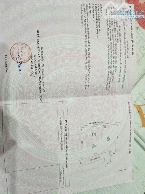 BÁN ĐẤT CHÍNH CHỦ –Gò SẤU, THUẦN LƯƠNG, CHƯƠNG MỸ – HÀ NỘI  Diện tích: 380m²  Vị trí: Cách