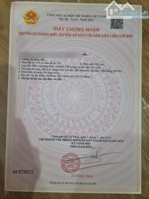 ĐẤT 1TỶ3 VEN BIỂN LỘC AN - HỒ TRÀM, LONG ĐẤT, BRVT (nay là xã Phước Hải - TP.HCM)