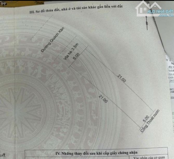 🔥 Đất đường 7m5 Quách Xân . Khu Phước lý  - Diện tích 105m2 ngang 5m - hướng tây bắc