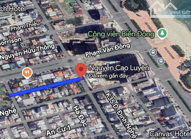 🔥 Đất mặt tiền đường Nguyễn Cao Luyện . Song song Phạm Văn Đồng , sát biển