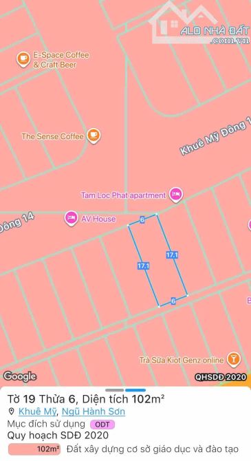 🏡 BÁN LÔ ĐẤT ĐẸP KHUÊ MỸ ĐÔNG 14– PHƯỜNG KHUÊ MỸ – NGŨ HÀNH SƠN – ĐÀ NẴNG 💥