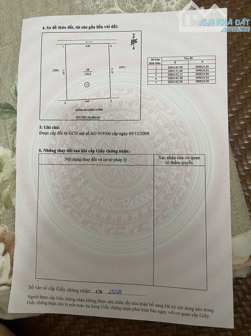 BÁN NHÀ 2 TẦNG MẶT ĐƯỜNG AN DƯƠNG VƯƠNG GẦN QUẢNG TRƯỜNG
