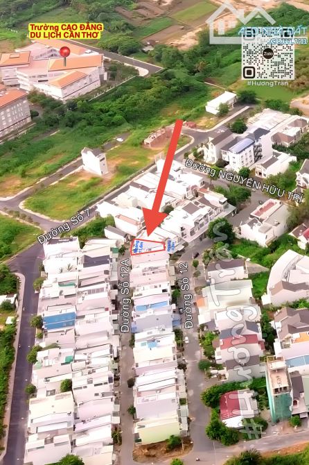 BÁN NỀN BIỆT THỰ 2 MẶT TIỀN (trước sau) Đường Số 12 và 12A, KDC CỒN KHƯƠNG