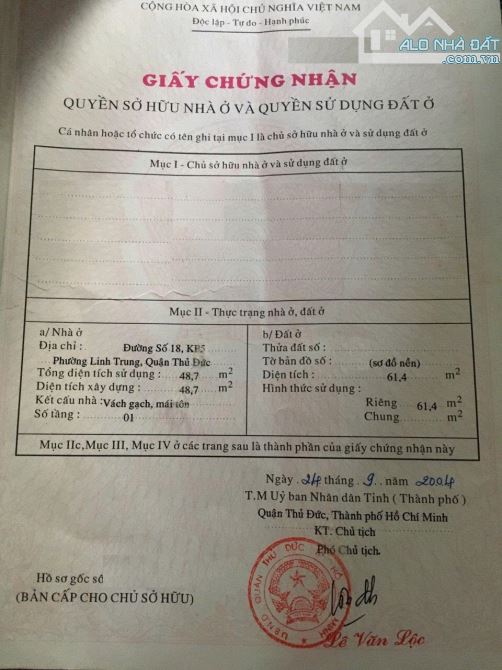 1013LTr: GẤP BÁN NHÀ CÓ DÃY TRỌ  – THU NHẬP ỔN ĐỊNH – P. LINH TRUNG – 64.1M2 - 1