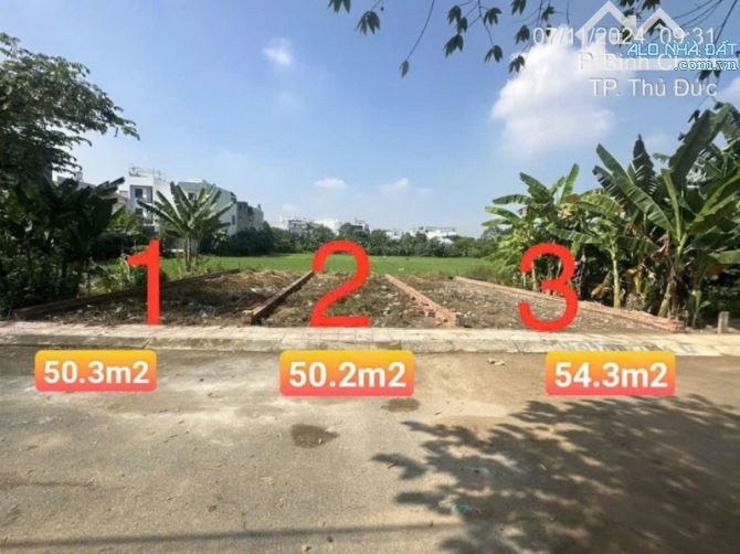 LÔ ĐẤT GIÁ HẠT DẺ CHẠM LÀ CHỐT - XÂY DỰNG TỰ DO - DIỆN TÍCH 54M. - 1