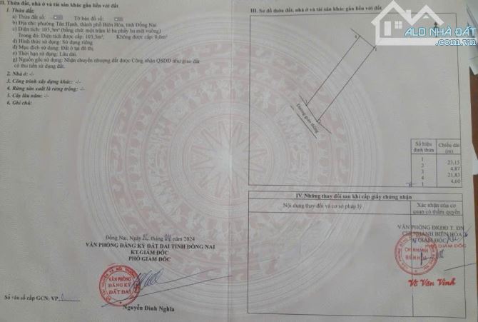 Bán đất 4.6x24m, hẻm Phạm Văn Diêu p. Tân Hạnh - 1