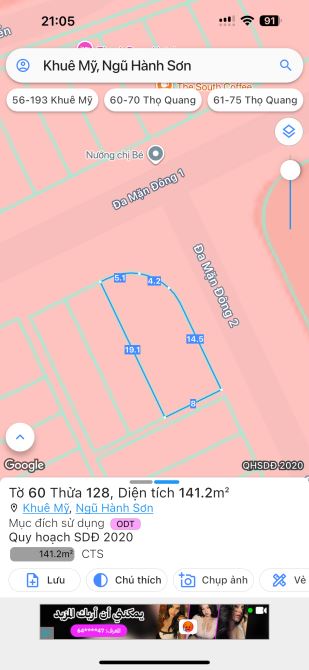 Bán lô góc Đa Mặn đông 1 và Đa Mặn Đông 2 - Khuê Mỹ - Ngũ Hành Sơn - 1