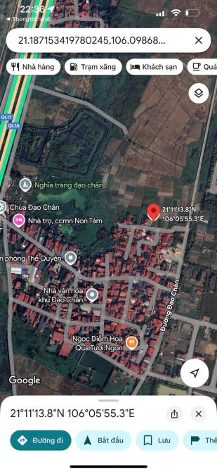 Bán thổ cư Đạo Chân . dt 181m . mt 11m . hướng ĐB . giá 4 tỷ 4 - 2