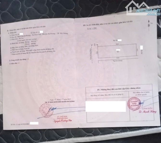 Chuyển nhượng lô đất 2 mặt thoáng tọa lạc mặt đường Quỳnh Hoàng, Nam Sơn -	Diện tích: 99 m - 2