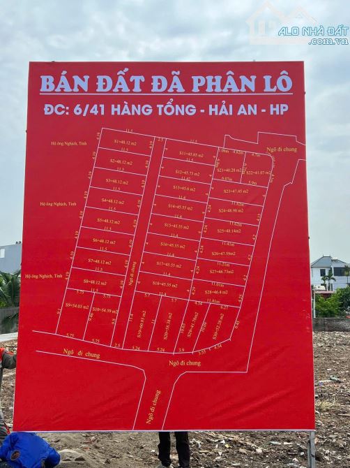 ☝️☝️Khu phân lô ngõ 41 Hàng Tổng, Đằng Hải, Hải An.  Em có 02 lô liền kề cạnh nhau (dtich - 3