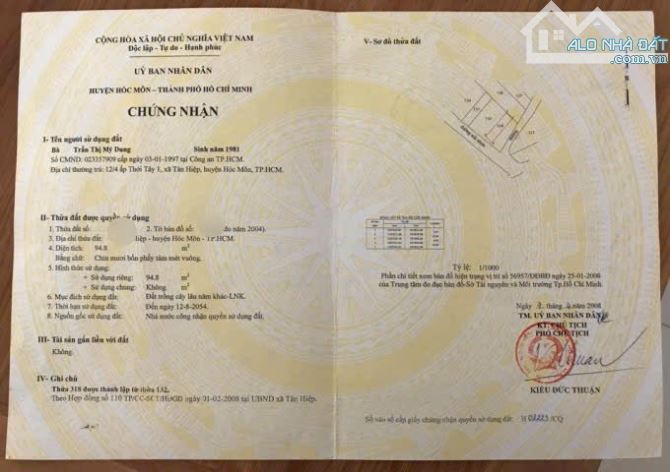 Cần bán căn nhà ở Tân Hiệp 8 Hóc Môn 4,5x20 ( 94m2 ) 710 TRIỆU Sổ hồng riêng - 3
