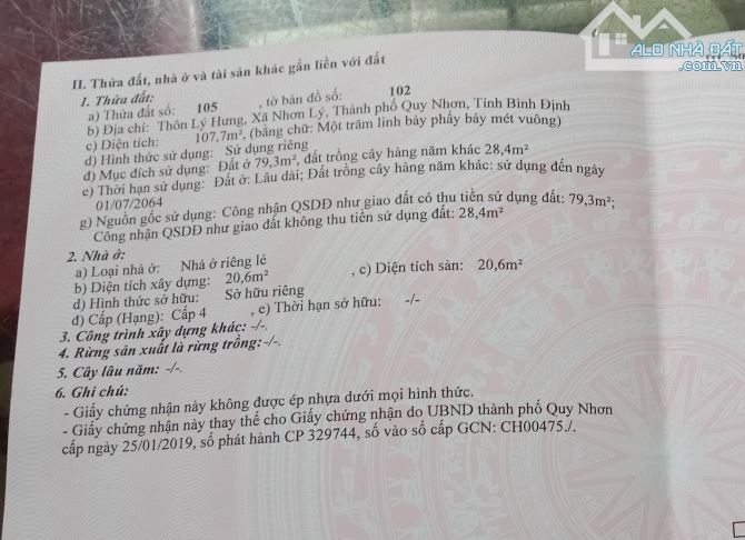 Bán lô đất đẹp sát biển Nhơn Lý, gần khu du lịch FLC Quy Nhơn, Eo Gió, Kỳ Co... - 3