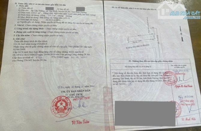 Đất khu Biconsi, phường Tân Bình, TP Dĩ An. 3,6 tỷ - 4