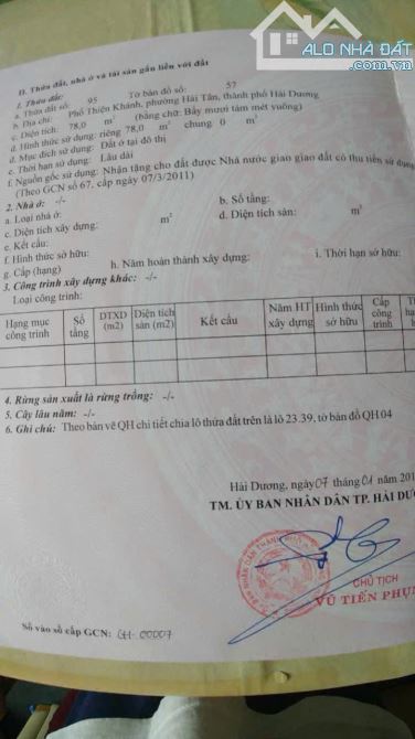 Bán lô đất mặt phố thiện khánh, kdt đông nam cường, hải dương - 4