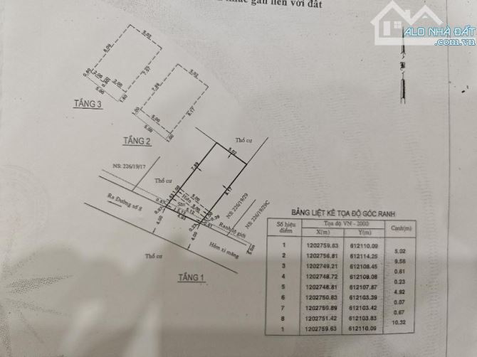 BÁN NHÀ 3 TẦNG- đường Xe Tải- 53.4m²(5x10,7)- Chỉ: 4,75 tỷ- Sổ hoàn công-4 phòng ngủ - 4wc - 6