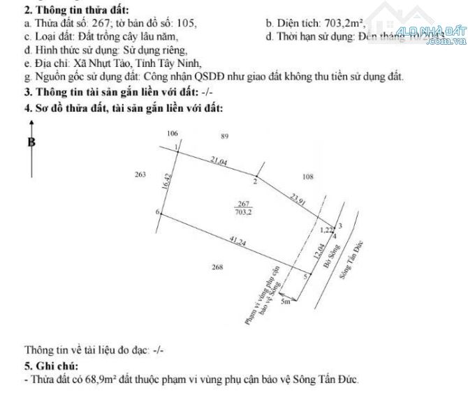 Siêu phẩm, 703m2 đất vườn view sông cực đẹp chỉ 700tr - 6