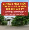 BÁN NHÀ 2 MẶT TIỀN – PHƯỜNG LINH TÂY – VỊ TRÍ ĐẸP, CÓ SÂN VƯỜN