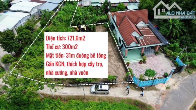 🎁 Kẹt tiền bán gấp 721m2 có 300m2 TC. tại Lai Hưng, Bàu Bàng, Bình Dương.