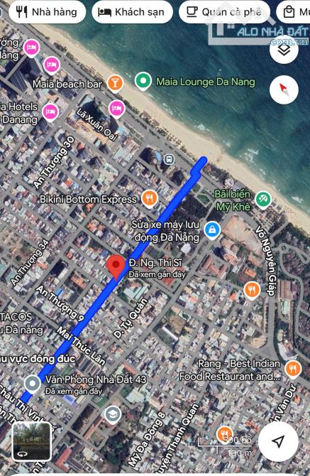 Bán lô góc 2MT đường Ngô Thì Sĩ - Trục thông Ra bãi biển Mỹ Khê ngay khu Phố Tây An Thượng