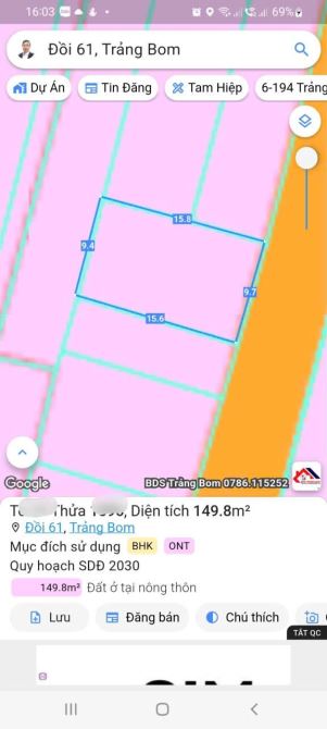 Bán Nhà Cấp 4, dt 9,5 x 16m SH Thổ cư, 1 tỷ 390tr, Gần GX Xuân Thịnh, Xã Đồi 61, Trảng Bom