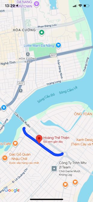BÁN ĐẤT MẶT TIỀN HOÀNG THẾ THIỆN – GẦN CẦU HÒA XUÂN và Nguyễn Phước Lan 120m2