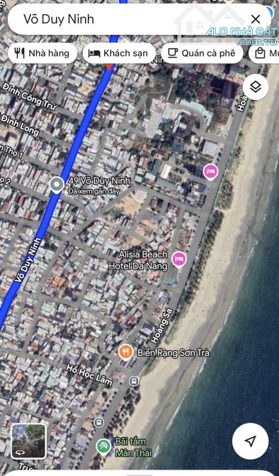 BÁN ĐẤT TẶNG NHÀ VÕ DUY NINH – 97.5M2 – NỞ HẬU – KIỆT 4M Ô TÔ TẬN NHÀ – CÁCH BIỂN 400M – G