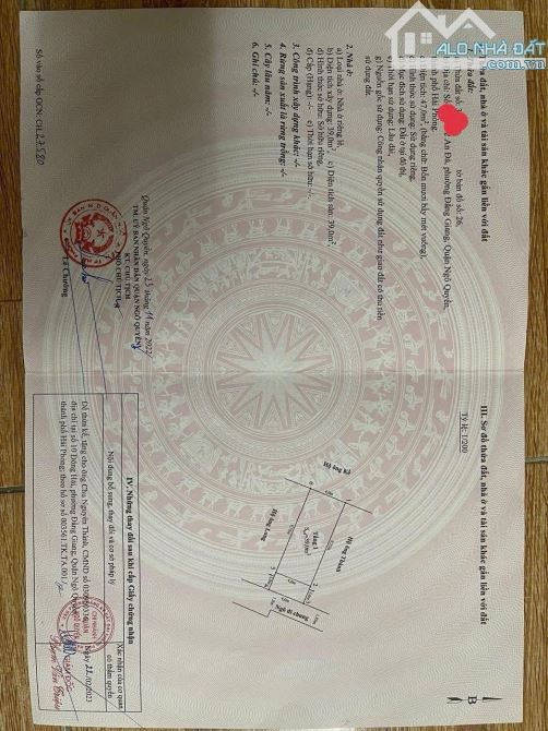 Bán đất tặng nhà 1,5 tầng An Đà, Đông Khê, Ngô Quyền Hải Phòng