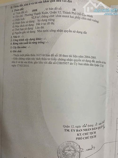 Bán gấp lô góc 2 mặt tiền đường Thạnh Xuân 43, Quận 12 - 1