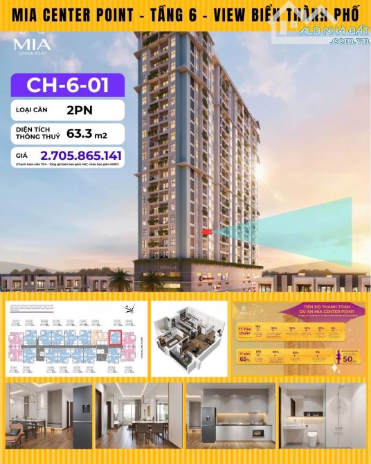 Cần bán căn hộ Mia Center Point — tầng trung, giá chỉ 2,7 tỷ - 1