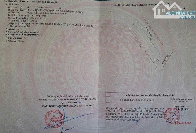 📌📌📌LÀM VIỆC TRỰC TIẾP GIÁ TỐT !!!Bán đất 2 mặt kiệt ô tô tại Hòa Thọ Tây - 1