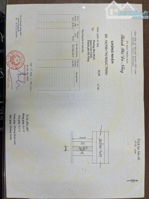 📌📌📌Làm việc trực tiếp!!! 🍀 Bán lô đất Đường 7,5m Nguyễn Thuý 👉 Hướng Đông Bắc - 1