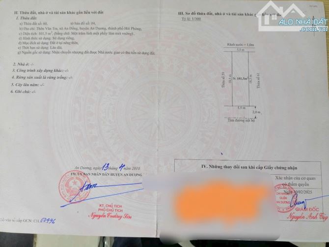 ❌❌❌Hàng nóng 101,5m2 _ngang 5,5m đất Vân Tra, An Dương - 2