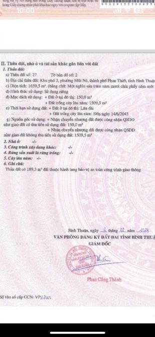 Cần Bán 1659m2 Lô Đất Mặt Tiền Đường Huỳnh Thúc Kháng , Phường Hàm Tiến , TP Phan Thiết - 2