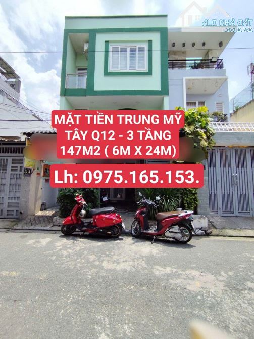 MẶT TIỂN TRUNG MỸ TÂY Q12 - 3 TẦNG 147M2 ( 6M X 24M) - VỪA Ở VỪA KINH DOANH. - 2