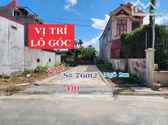 Bán lô góc đất mặt đường Cát Khê, Tràng Cát 76m2 giá 2.85 tỷ - 3