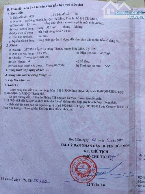 BÁN NHÀ CẤP 4 XÂY MỚI CHƯA Ở Giá 730 triệu Đông Thạnh Hóc Môn - 5