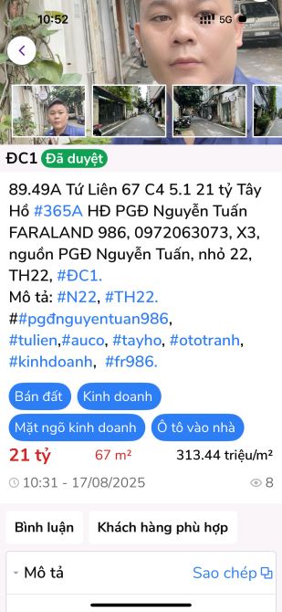 Bán đất Phú Thượng, Tây Hồ 103m, mt 6m, ô tô tránh, kinh doanh đẳng cấp.