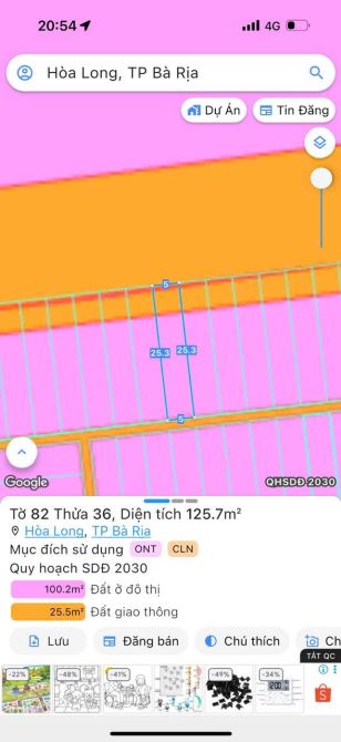 ĐẤT LAN ANH 3 giá 1 tỷ 300 triệu , xã Hoà Long, TP Bà Rịa