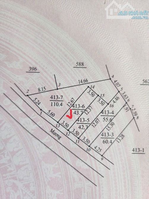 Bá,n Đất Thổ Cư Yên Vĩnh - Kim Chung, 43.7m2, Mặt đường chính 3 oto tránh có vỉa hè kd tốt