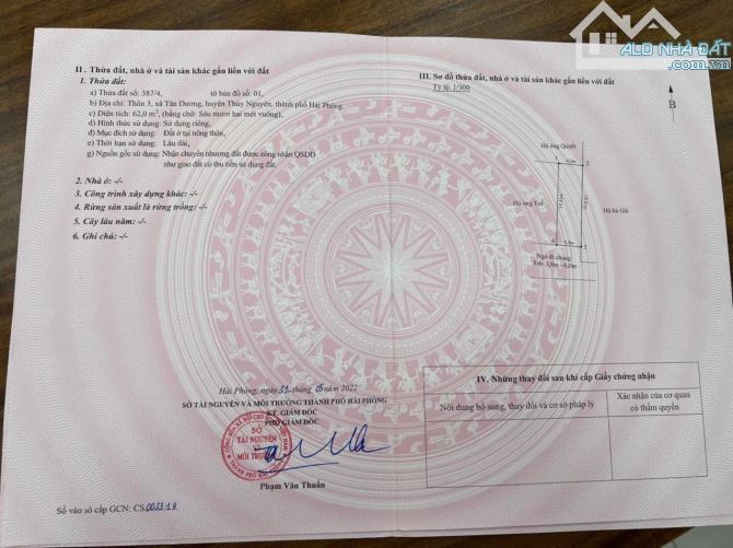 Lô 62m thôn 2 Tân Dương cũ ngõ rộng từ 3_6m ô tô ra vào thoải mái giá 2,7x tỷ - 1