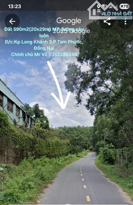 Bán đất rộng 590 m2 MT nhựa 8m, gần Ngã ba Thái Lan,chỉ 30P về TT SG. - 1