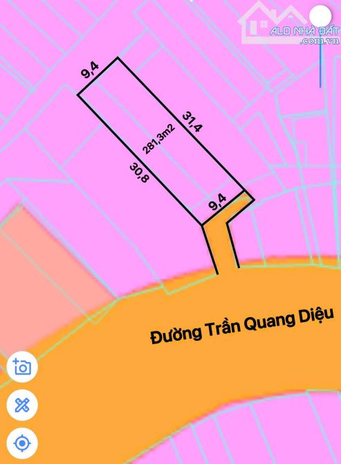 bán đất mặt tiền đường trần quang diệu, binh thuỷ, cần thơ, diện tích 281m2 giá 8.9 tỷ - 1