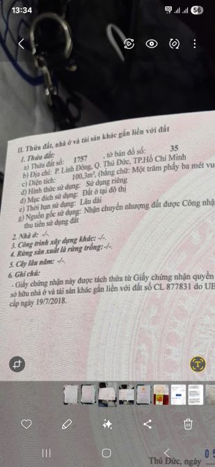 HOT-ĐẤT HIẾM-DT: 4Mx25M PHÂN LÔ ĐỒNG BỘ ĐƯỜNG SỐ 22 P.LINH ĐÔNG TP.THỦ ĐỨC-HCM CTY - 1