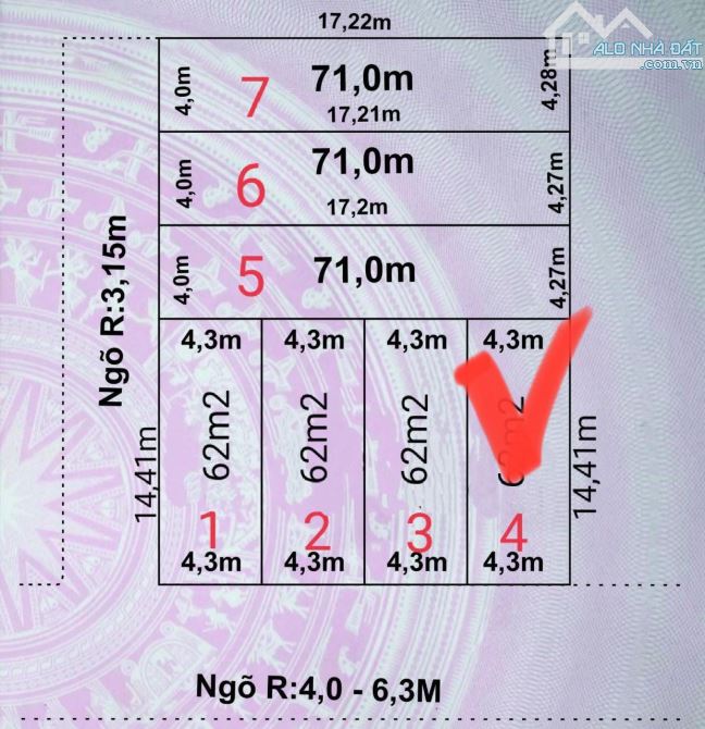 Lô 62m thôn 2 Tân Dương cũ ngõ rộng từ 3_6m ô tô ra vào thoải mái giá 2,7x tỷ - 2
