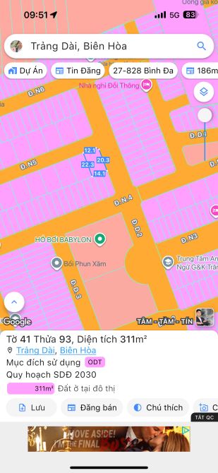 Bán lô đất Biệt thự góc 2 Mặt tiền KDC PHÚ GIA 1 Trảng Dài , Đồng nai - 2